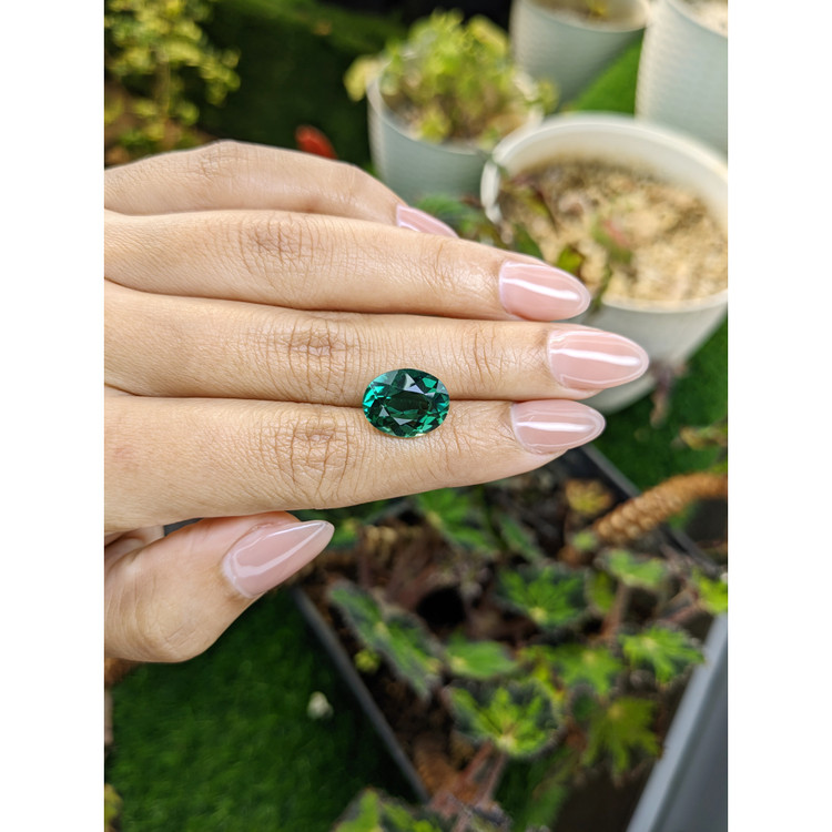 5.55 Ct. Bluish Green Prasiolite from Brazil