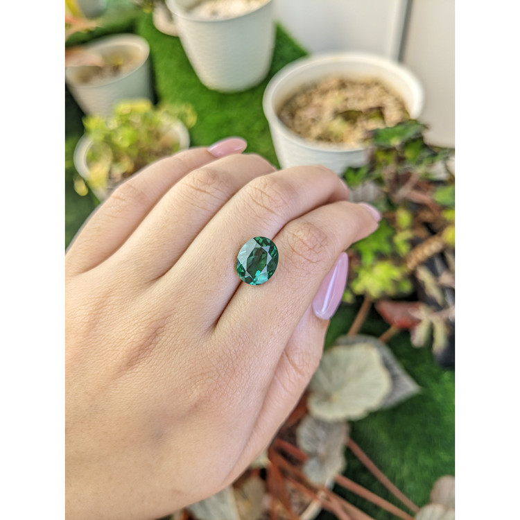 4.46 Ct. Bluish Green Prasiolite from Brazil