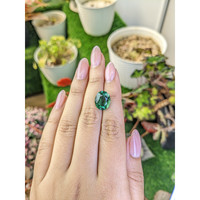 5.79 Ct. Bluish Green Prasiolite from Brazil Life Style