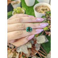 5.79 Ct. Bluish Green Prasiolite from Brazil Life Style