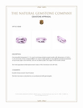 11.74 Ct. Kunzite from Brazil Appraisal