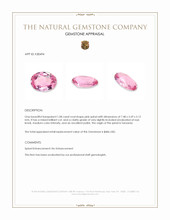 1.08 Ct. Pink Spinel from Tanzania Appraisal