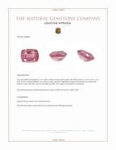 1.03 Ct. Pink Spinel from Tanzania Appraisal