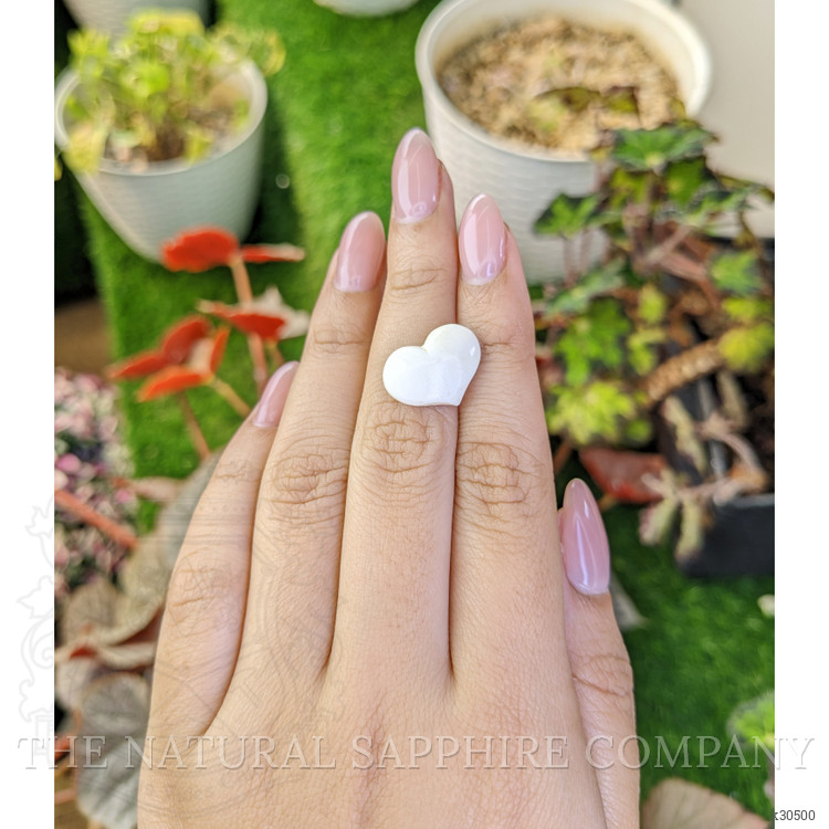 4.03 Ct. Salmon and White Cabochon Coral from Italy