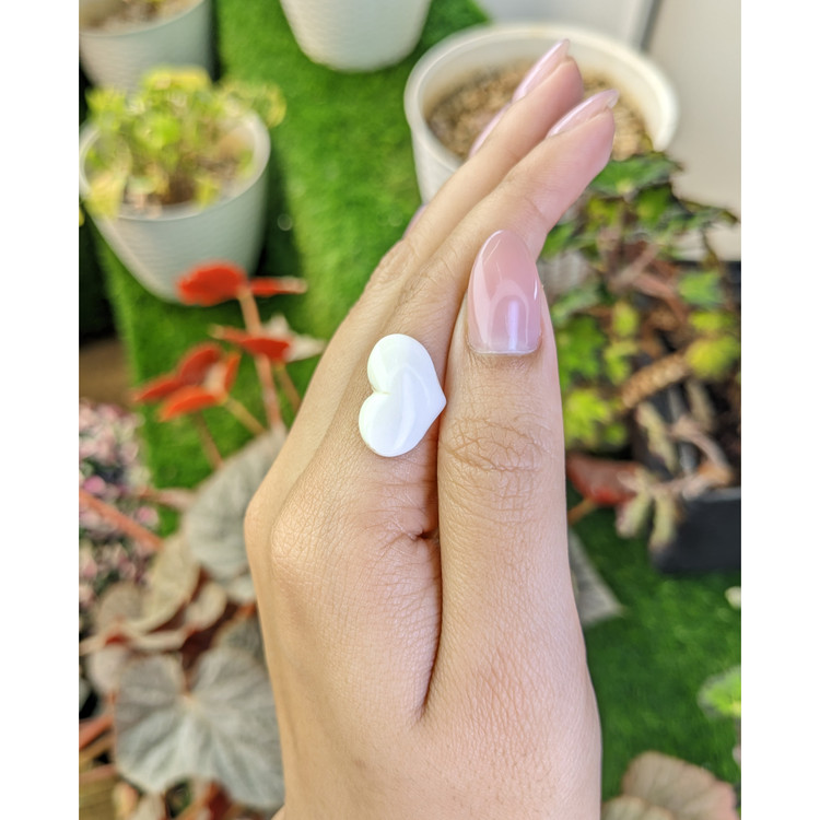 4.06 Ct. Salmon and White Cabochon Coral from Italy