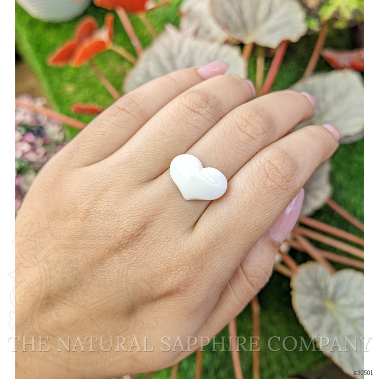 4.06 Ct. Salmon and White Cabochon Coral from Italy