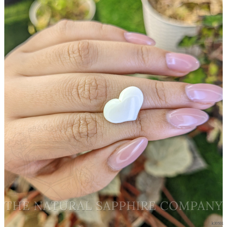 4.06 Ct. Salmon and White Cabochon Coral from Italy