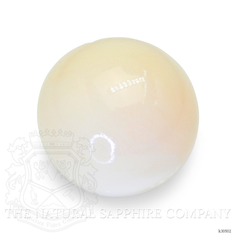7.75 Ct. Salmon and White Cabochon Coral from Italy