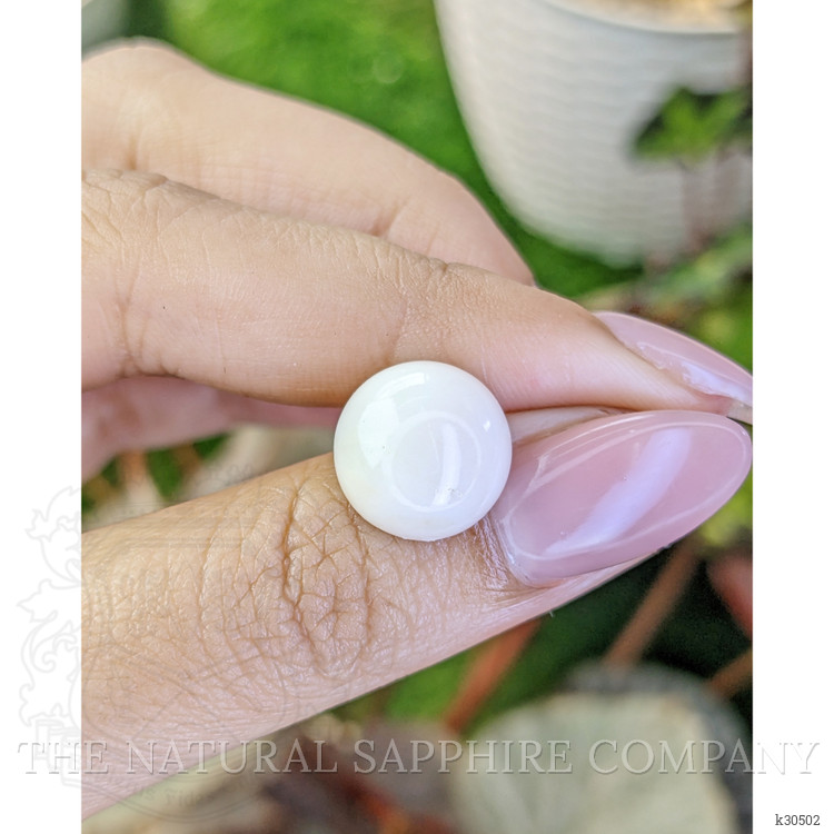 7.75 Ct. Salmon and White Cabochon Coral from Italy