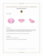 1.02 Ct. Pink Spinel from Tanzania Appraisal