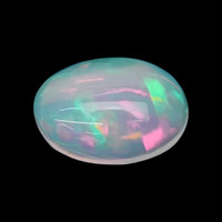 1.89 Ct. Multi Color Cabochon White Opal (Light Opal) from Ethiopia Video
