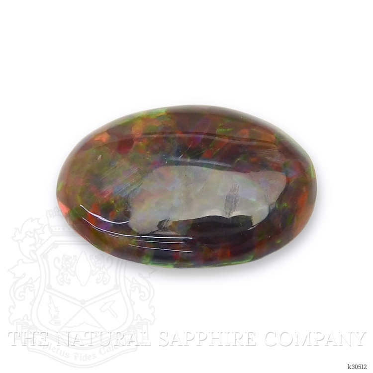 1.67 Ct. Multi Color Cabochon Black Opal (Dark Opal) from Ethiopia