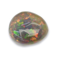 2.77 Ct. Multi Color Cabochon White Opal (Light Opal) from Ethiopia Video