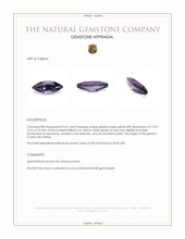 0.45 Ct. Pinkish Purple Spinel from Ceylon (Sri Lanka) Appraisal