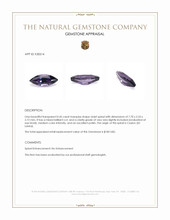 0.45 Ct. Violet Spinel from Ceylon (Sri Lanka) Appraisal