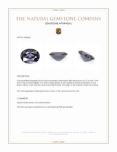 0.63 Ct. Violet Spinel from Ceylon (Sri Lanka) Appraisal
