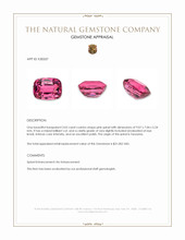 3.02 Ct. Pink Spinel from Tanzania Appraisal