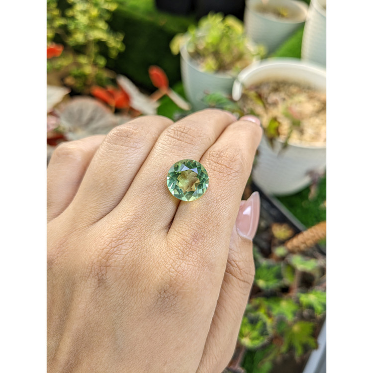 6.85 Ct. Yellowish Green Prasiolite from Brazil