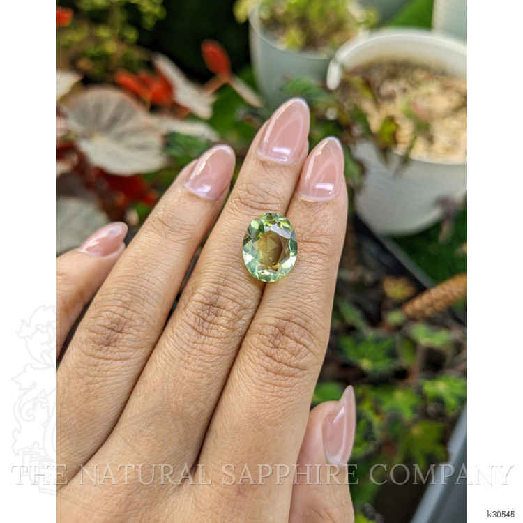 6.00 Ct. Yellowish Green Prasiolite from Brazil