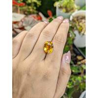 5.14 Ct. Orangish Yellow Citrine from Brazil Life Style