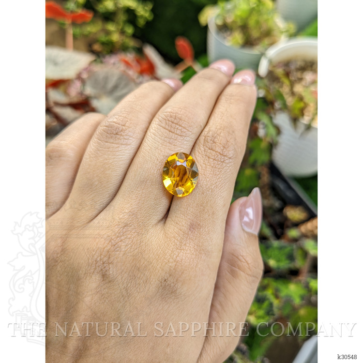 5.14 Ct. Orangish Yellow Citrine from Brazil