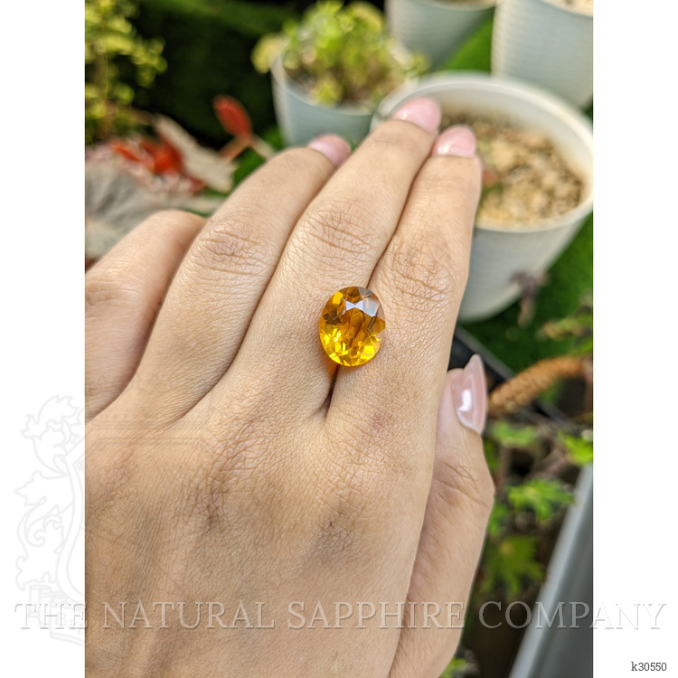 5.51 Ct. Orangish Yellow Citrine from Brazil