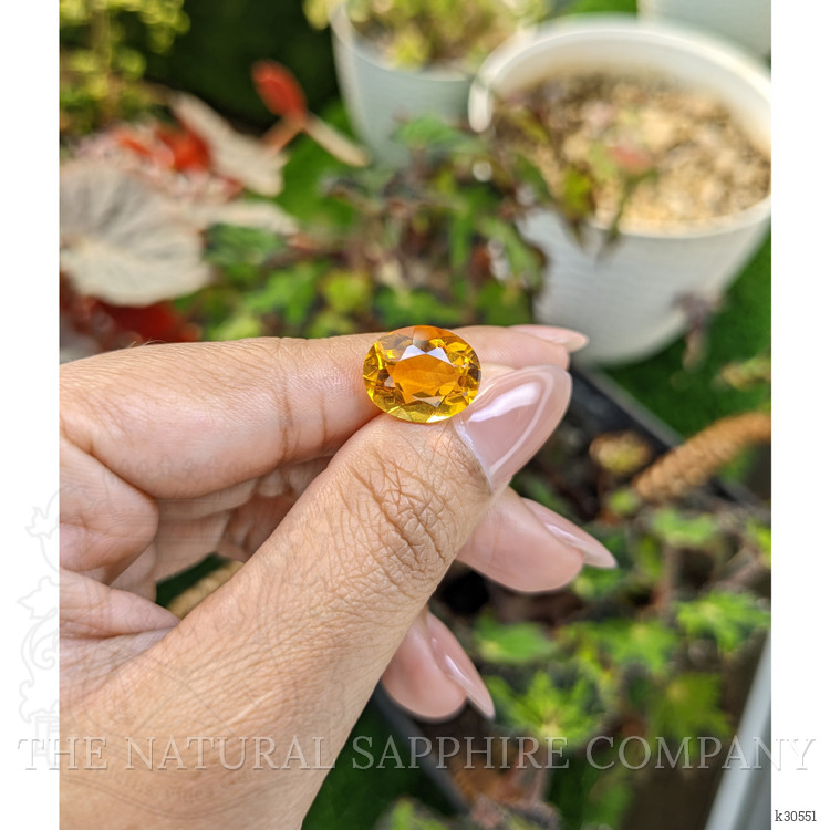 6.03 Ct. Orangish Yellow Citrine from Brazil