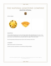 5.21 Ct. Yellow Citrine from Brazil Appraisal