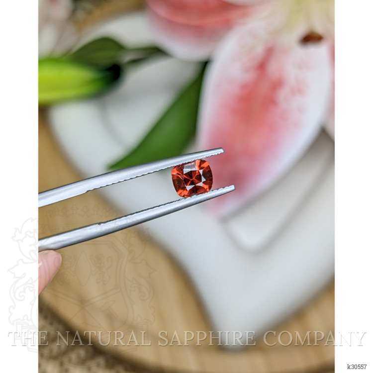 0.82 Ct. Orangish Red Garnet from Ceylon (Sri Lanka)