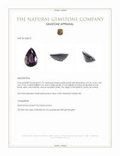 1.72 Ct. Purple Spinel from Ceylon (Sri Lanka) Appraisal