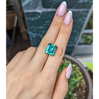 12.27 Ct. Bluish Green Tourmaline from Brazil Life Style