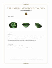 6.13 Ct. Green Tourmaline from Brazil Appraisal