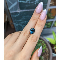 4.92 Ct. Greenish Blue Tourmaline from Brazil Life Style