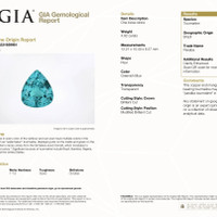 4.92 Ct. Greenish Blue Paraiba Tourmaline from Brazil Scan Report