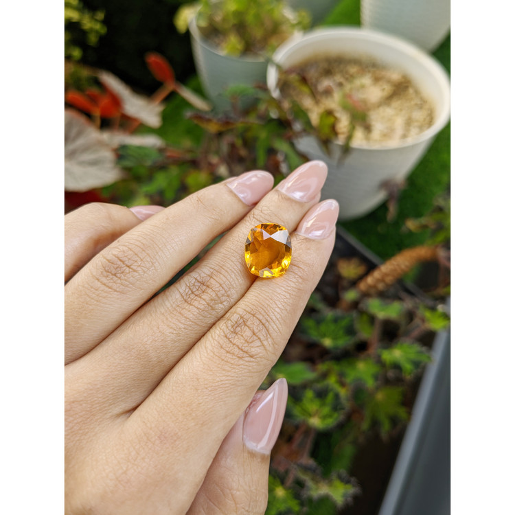 7.65 Ct. Orangish Yellow Citrine from Brazil