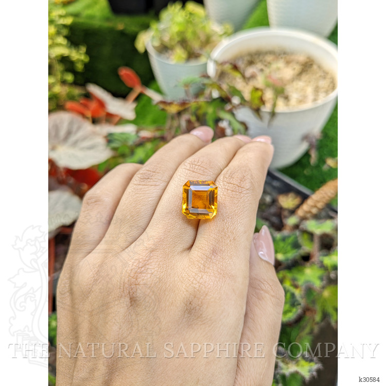 9.54 Ct. Orangish Yellow Citrine from Brazil
