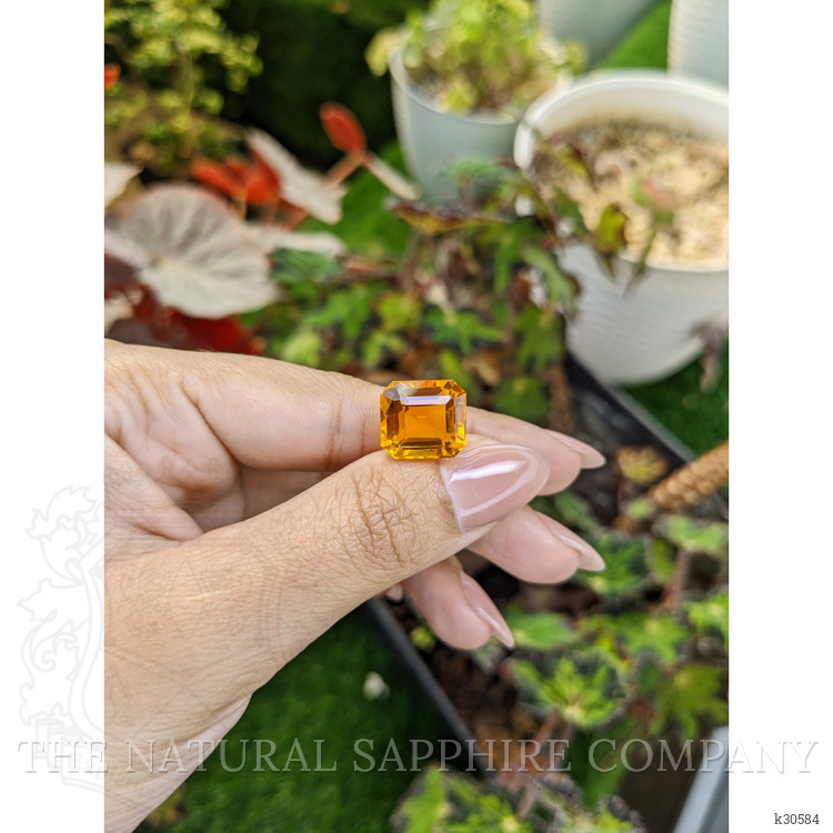9.54 Ct. Orangish Yellow Citrine from Brazil