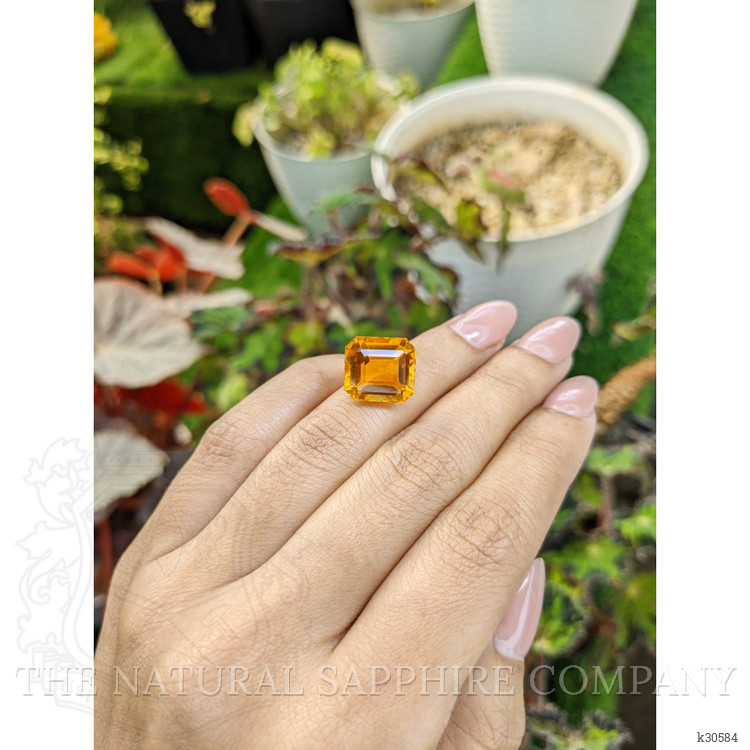 9.54 Ct. Orangish Yellow Citrine from Brazil