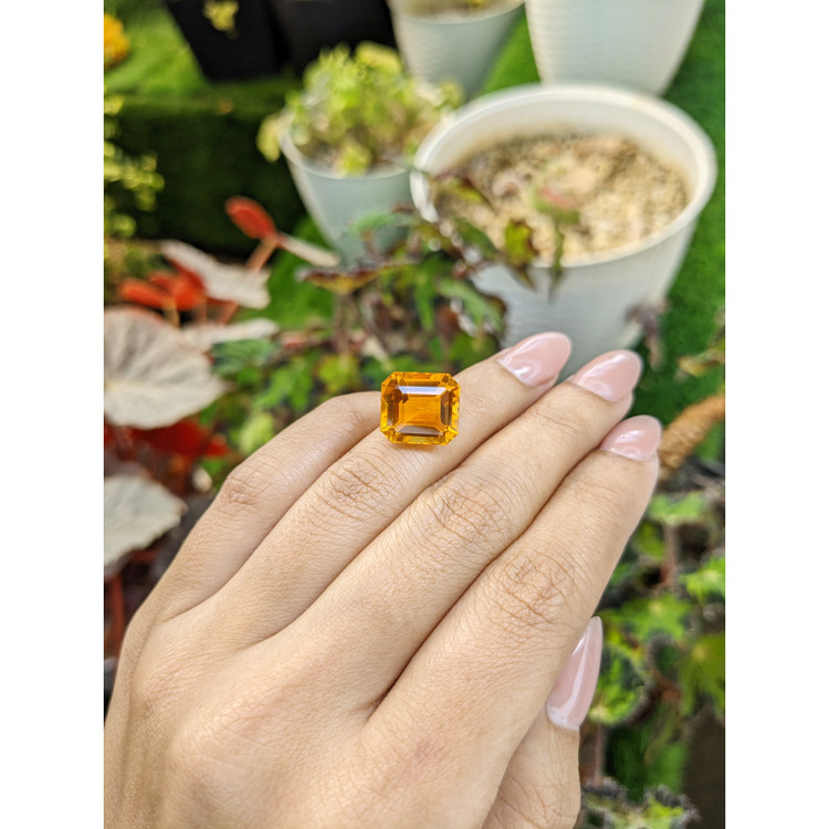 9.54 Ct. Orangish Yellow Citrine from Brazil