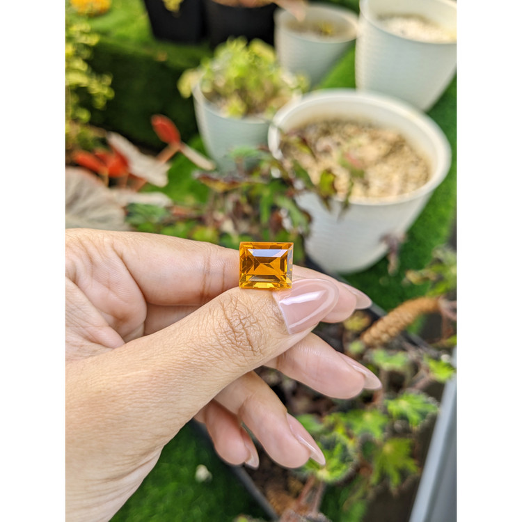 10.81 Ct. Yellowish Orange Citrine from Brazil