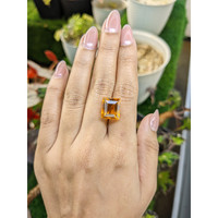 10.81 Ct. Yellowish Orange Citrine from Brazil Life Style