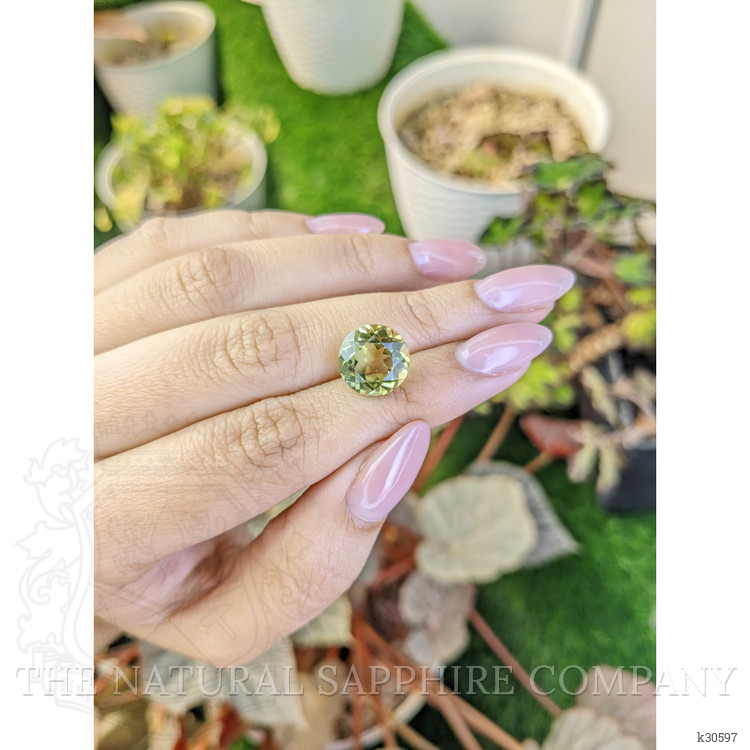 5.84 Ct. Yellowish Green Prasiolite from Brazil