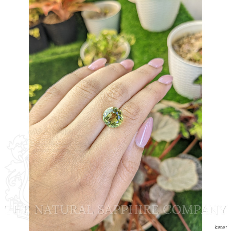 5.84 Ct. Yellowish Green Prasiolite from Brazil