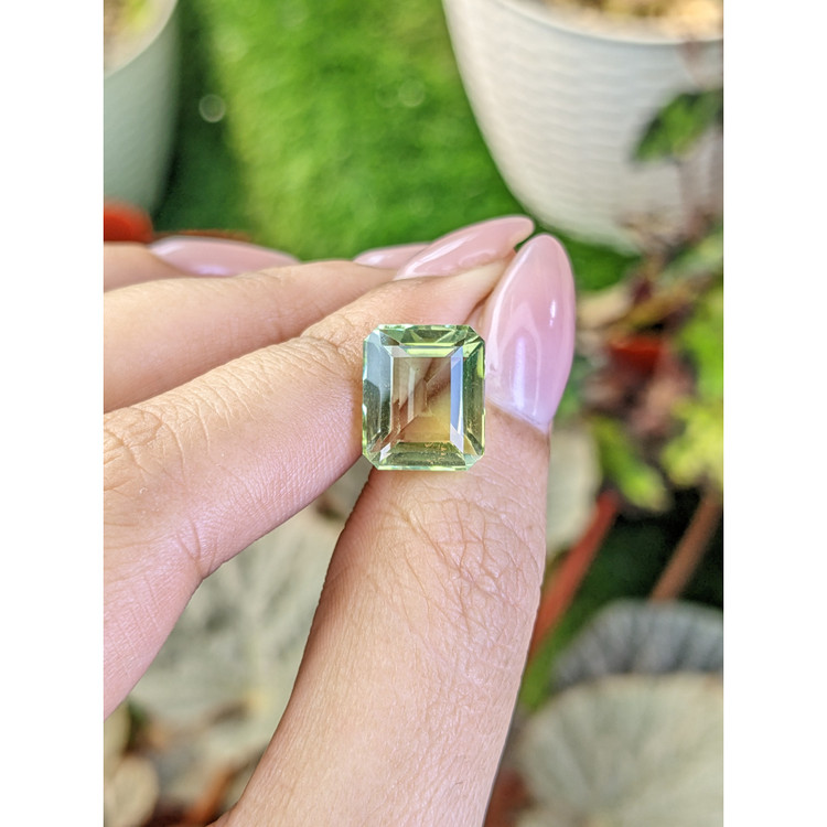 6.51 Ct. Yellowish Green Prasiolite from Brazil