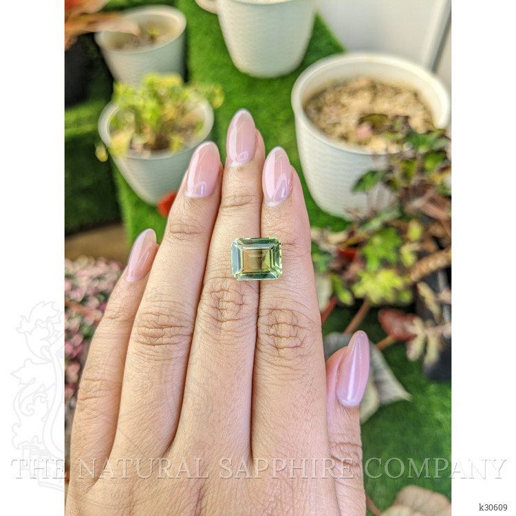 6.51 Ct. Yellowish Green Prasiolite from Brazil