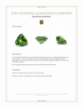 0.70 Ct. Green Chrome Tourmaline from Africa Appraisal