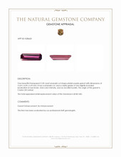 2.30 Ct. Pinkish Purple Garnet from Ceylon (Sri Lanka) Appraisal
