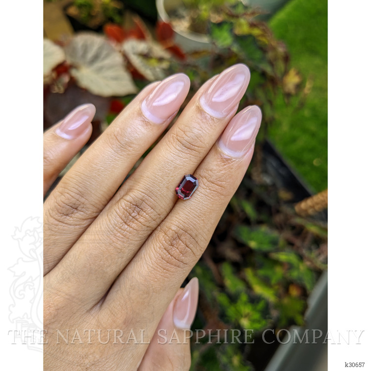 1.22 Ct. Purplish Red Rhodolite Garnet from Ceylon (Sri Lanka)