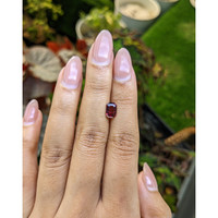1.22 Ct. Purplish Red Rhodolite Garnet from Ceylon (Sri Lanka) Life Style