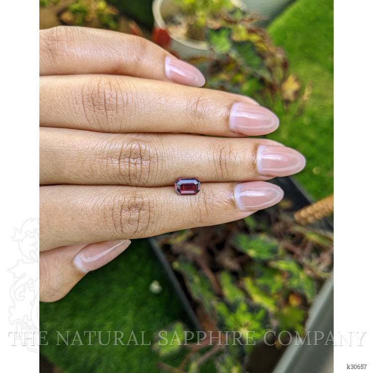 1.22 Ct. Purplish Red Rhodolite Garnet from Ceylon (Sri Lanka)